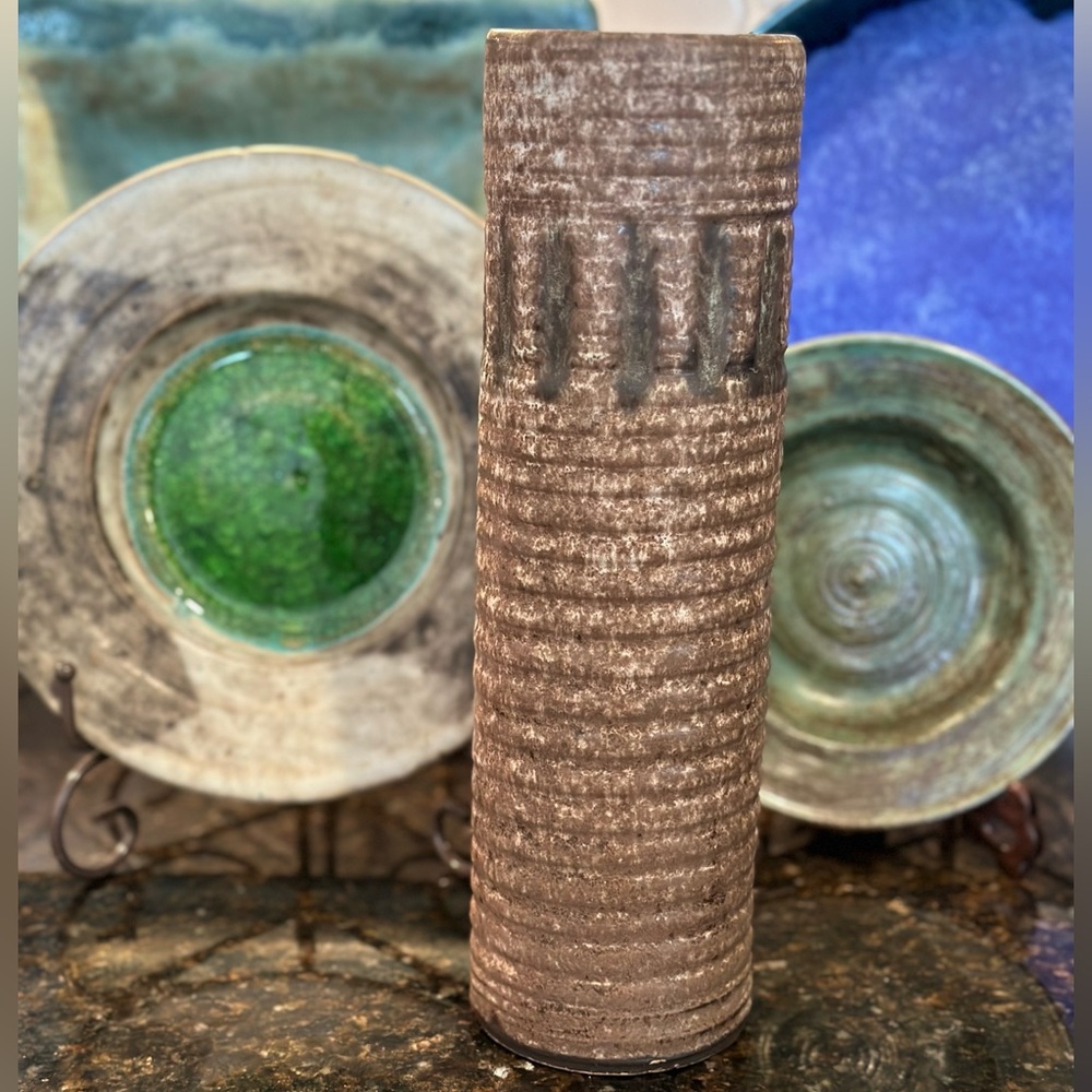VINTAGE Peter’s Pottery Cylinder Vase